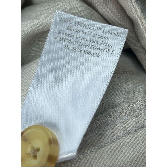 Everlane Beige Mid-Rise Tapered Leg Pants Women’s Size 0 - Picture 7 of 7